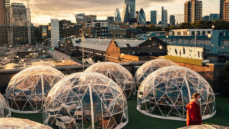 Winter Wonderland at Skylight Tobacco Dock: Rooftop Ice Rink and Igloo - Private and Shared Hire for 10-600 Guests
